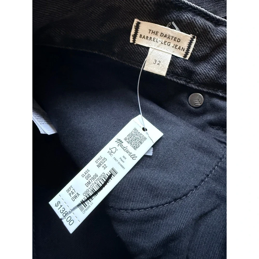 Madewell The Darted Barrel-Leg Jean Olenda Wash 32 NWT - Picture 6 of 9